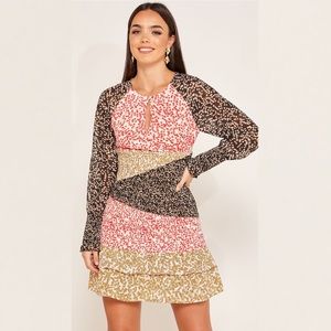 NWT Foxiedox Romilly Mixed Print Smocked Dress